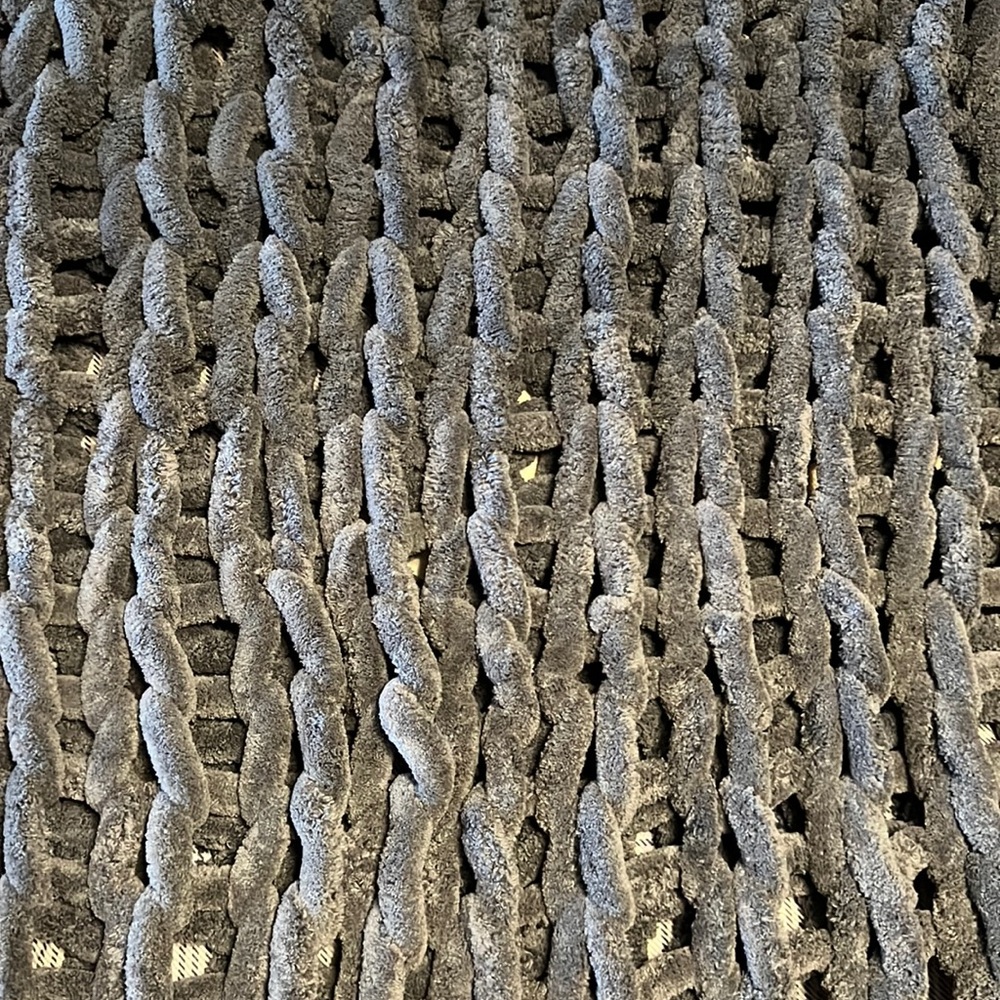 Super soft chunky knit blanket. New. Pet free smoke free home.